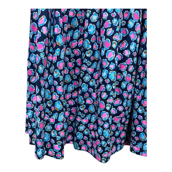 Lilly Pulitzer Small Beyonca Babydoll Mini Dress Smocked Blue Pink Casual Resort - Picture 7 of 10